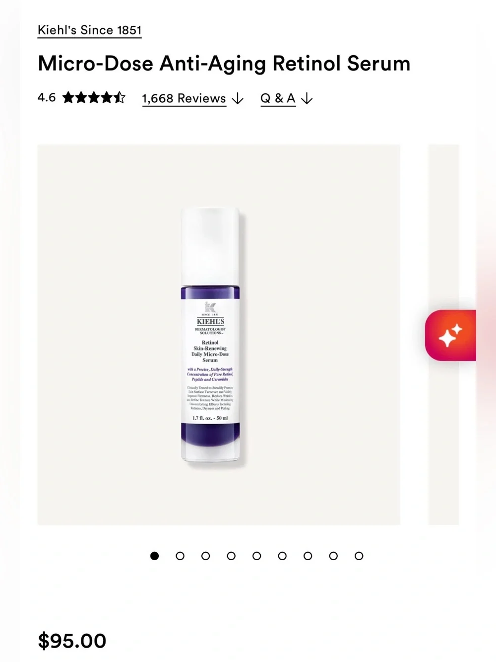 Kiehl's White & Deep Blue Retinol Daily Micro-Dose Serum